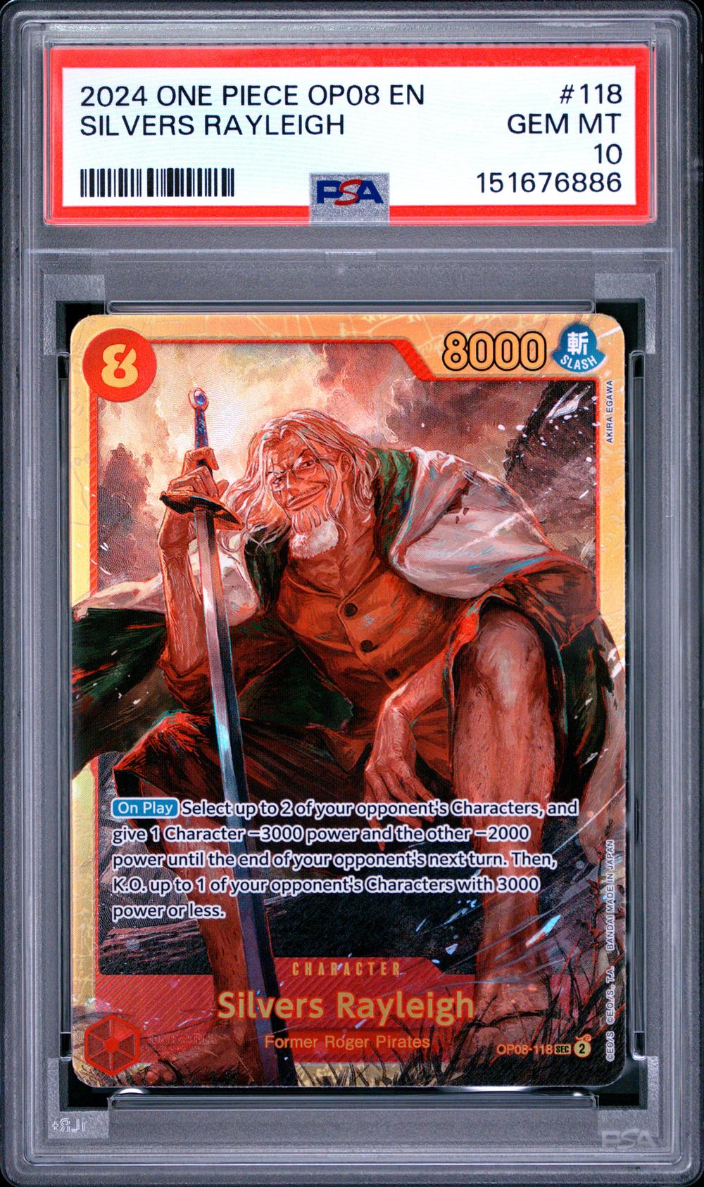 2024 Silvers Rayleigh - One Piece One Piece OP08-Two Legends PSA